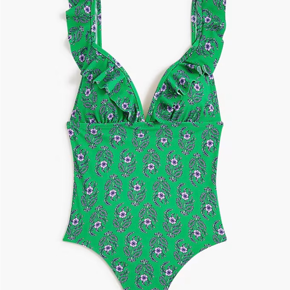 J Crew NWT Ruffle Swimsuit